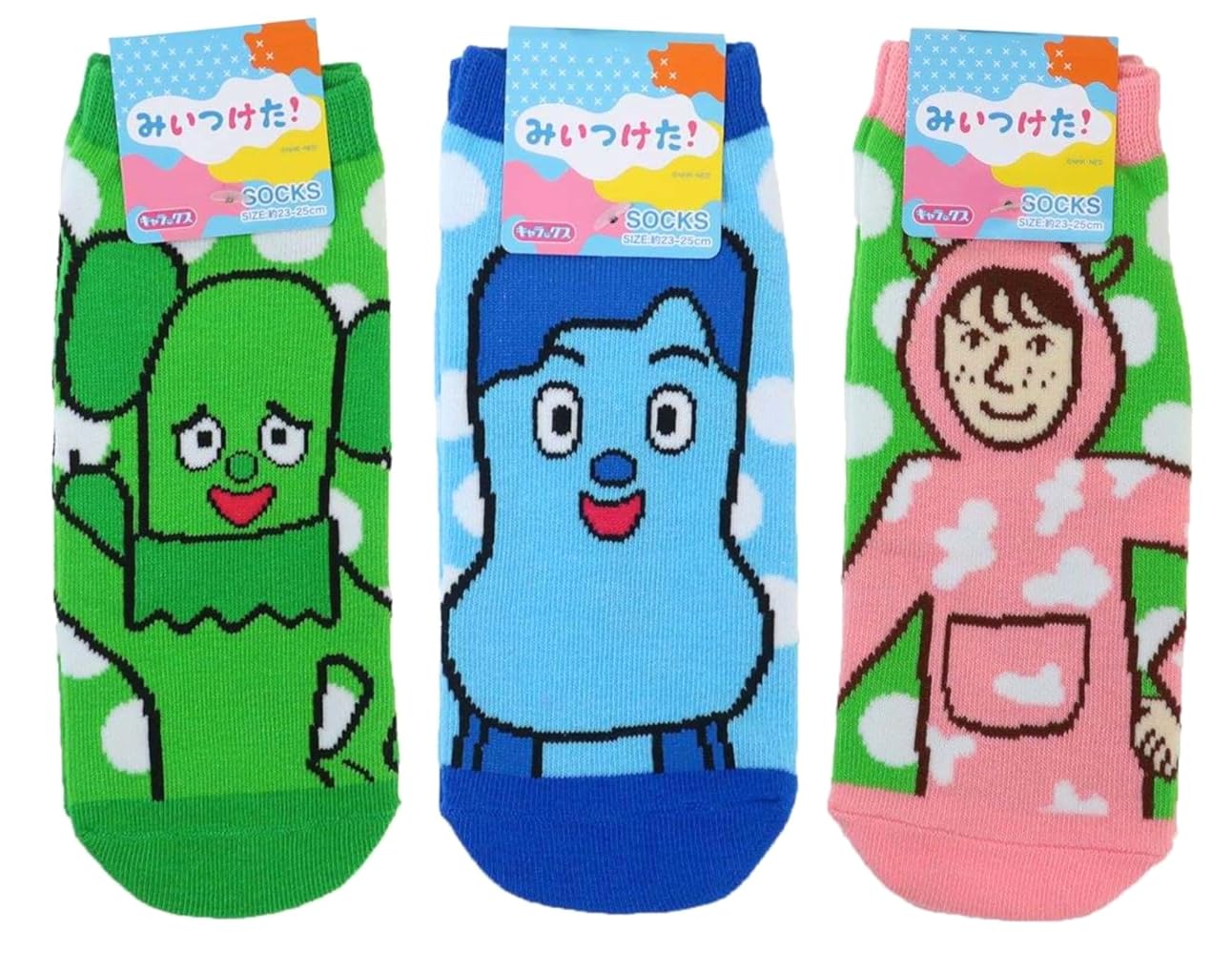 Amazon | みいつけた！ レディースソックス 3柄セット（ドット